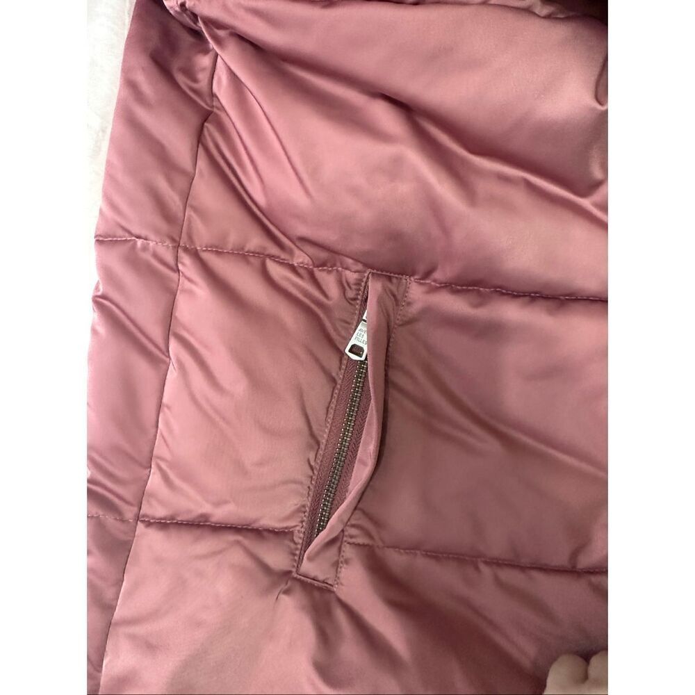 NWT Avec Les Filles Dark Pink Belted Puffer Jacket Size Small - Picture 11 of 12